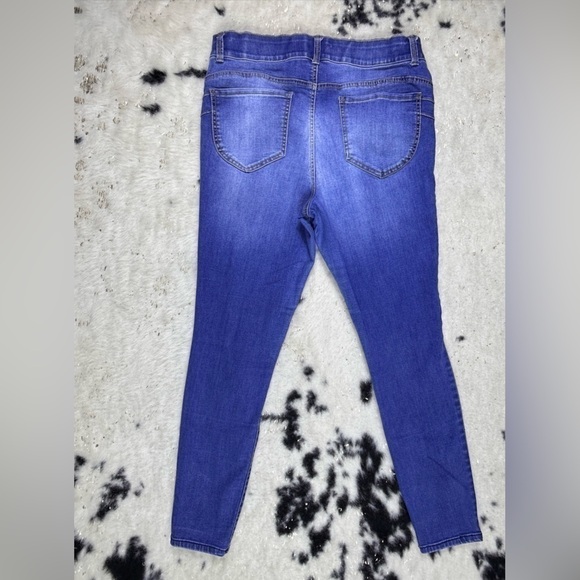 Vylette Dark Wash High Rise Elastic Waist Skinny Leg Denim Jeans Size 32 - Picture 7 of 8